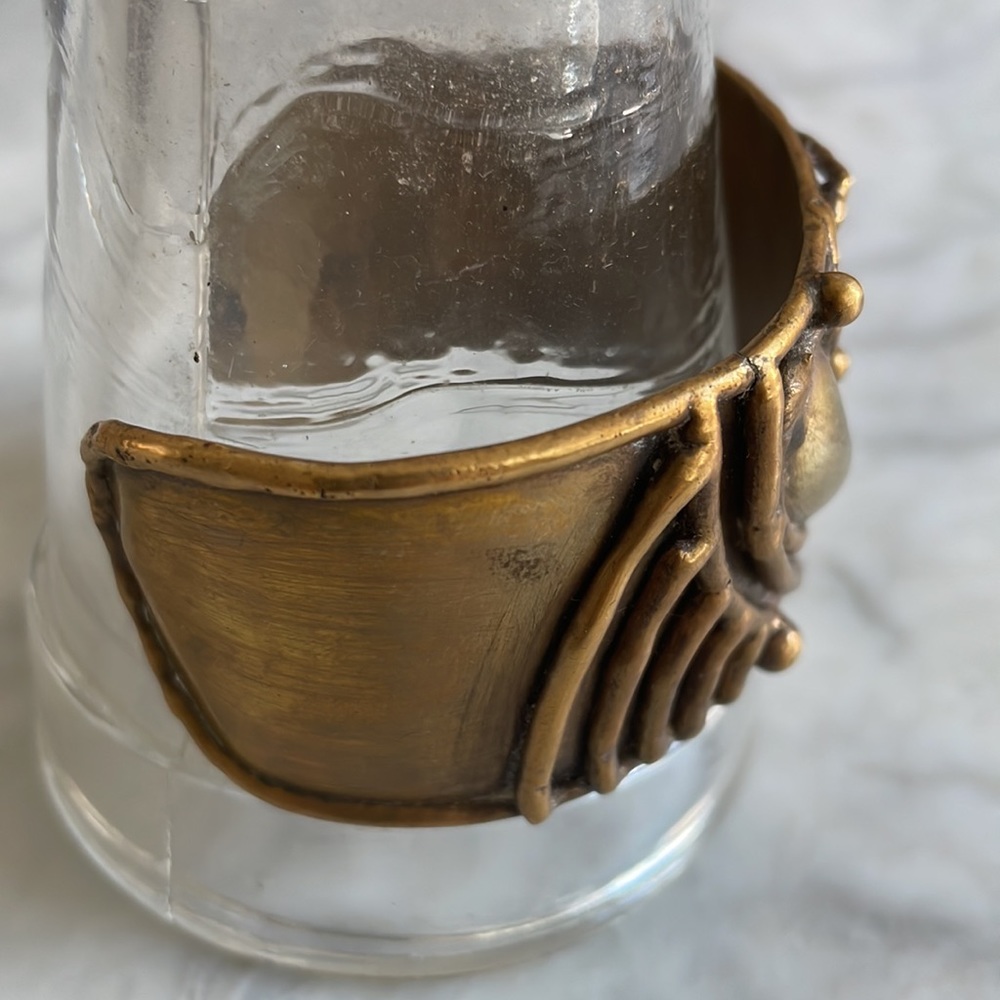 Vintage brass copper cuff bracelet - Picture 5 of 7